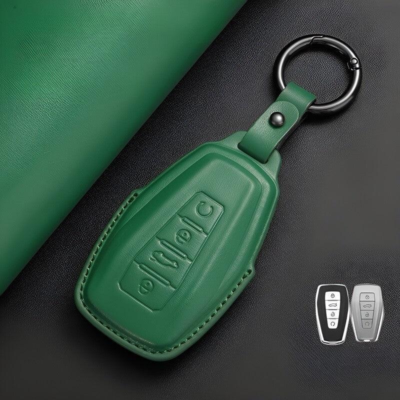 Leather Car Key Fob Cover for Geely - Geelyevs