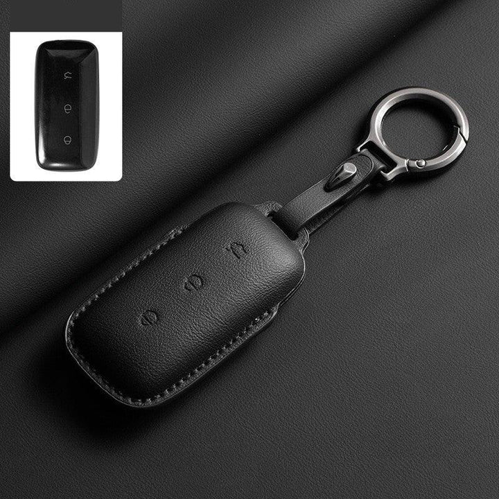 Leather Car Key Case Cover Fob Shell for Geely EX5 - Geelyevs