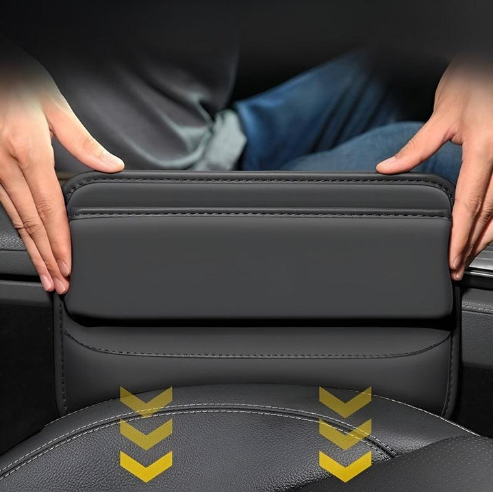 Leather Car Seat Sewn Gap Crevice Slot Storage Box - Geelyevs