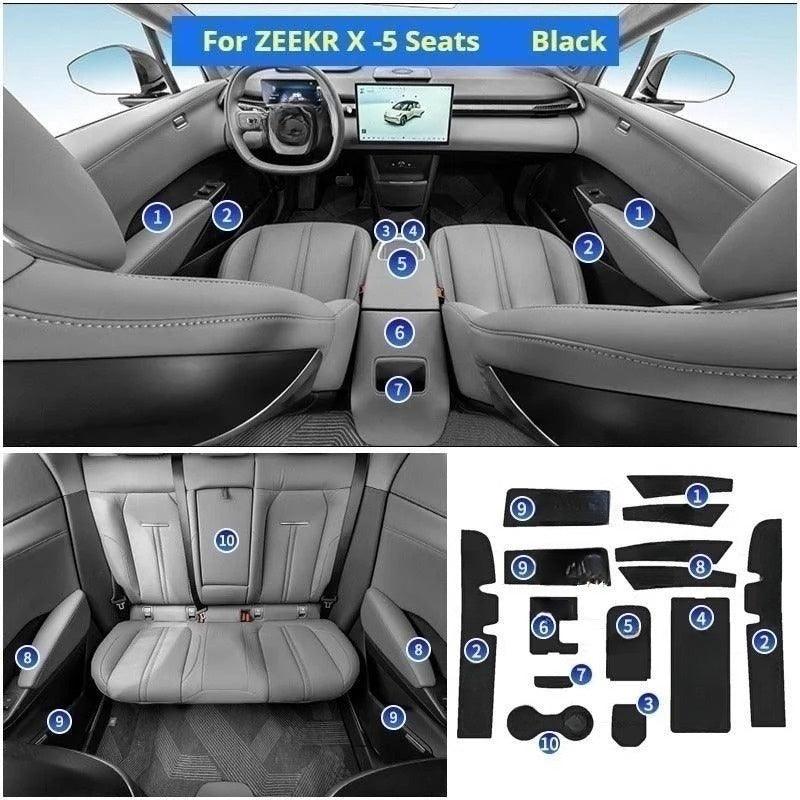 Water Cups, Door And Center Console Anti-Slip Mats - Geelyevs